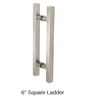 6" ladder shaped handle made of square tubes