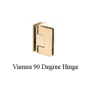 a hinge that attaches the door to a panel at 90 degrees